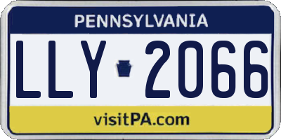 PA license plate LLY2066