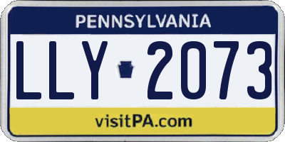 PA license plate LLY2073