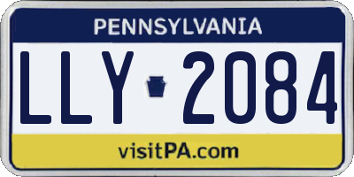 PA license plate LLY2084