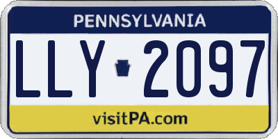 PA license plate LLY2097