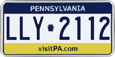 PA license plate LLY2112