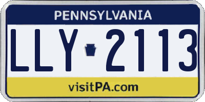 PA license plate LLY2113