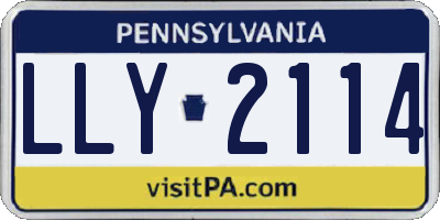 PA license plate LLY2114