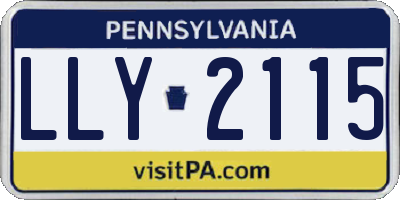 PA license plate LLY2115