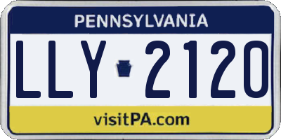 PA license plate LLY2120