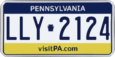 PA license plate LLY2124