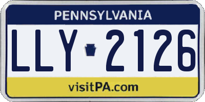 PA license plate LLY2126