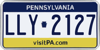 PA license plate LLY2127
