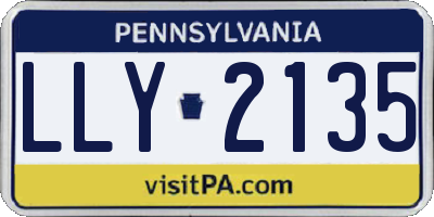 PA license plate LLY2135