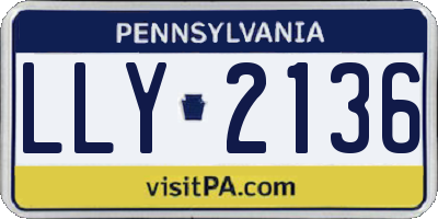 PA license plate LLY2136