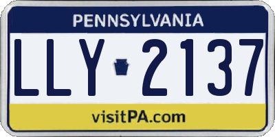 PA license plate LLY2137