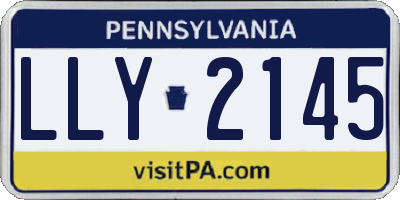 PA license plate LLY2145