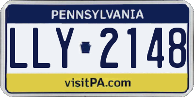 PA license plate LLY2148