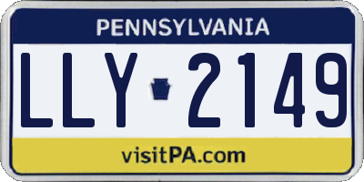 PA license plate LLY2149