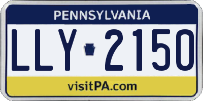 PA license plate LLY2150