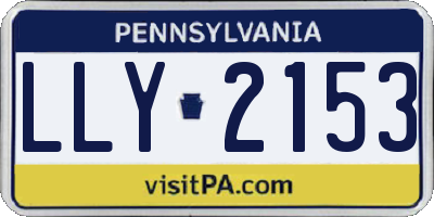 PA license plate LLY2153