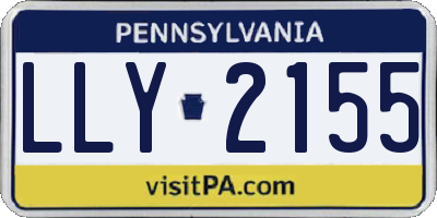 PA license plate LLY2155