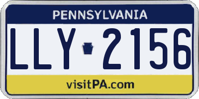 PA license plate LLY2156
