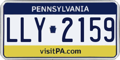 PA license plate LLY2159