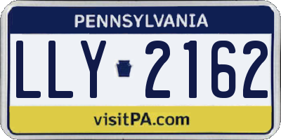 PA license plate LLY2162