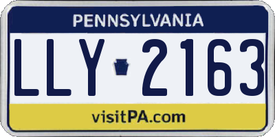 PA license plate LLY2163