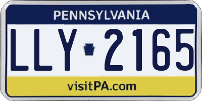 PA license plate LLY2165