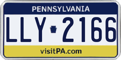 PA license plate LLY2166