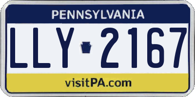 PA license plate LLY2167