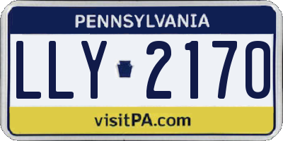 PA license plate LLY2170