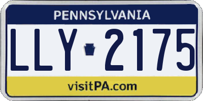 PA license plate LLY2175