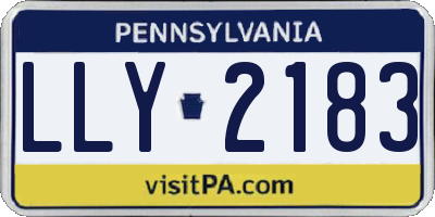 PA license plate LLY2183
