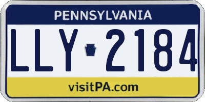 PA license plate LLY2184