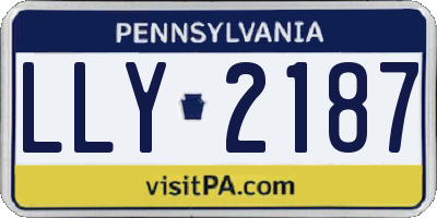 PA license plate LLY2187