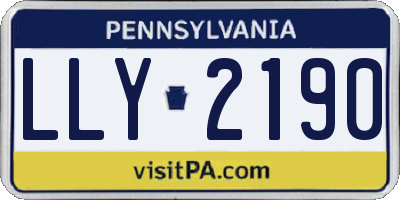 PA license plate LLY2190