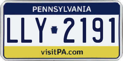 PA license plate LLY2191