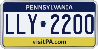 PA license plate LLY2200