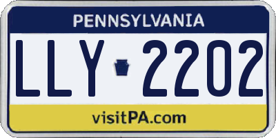 PA license plate LLY2202