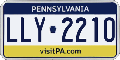 PA license plate LLY2210