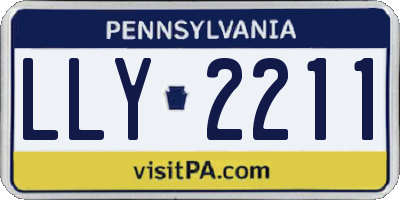 PA license plate LLY2211