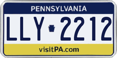 PA license plate LLY2212