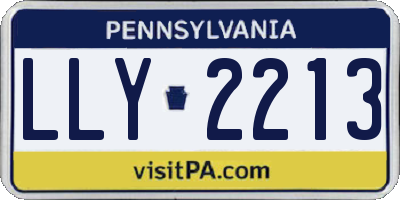 PA license plate LLY2213