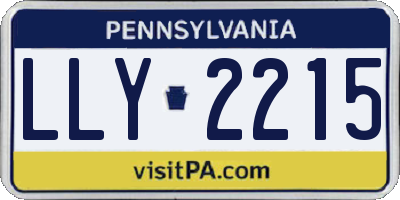PA license plate LLY2215