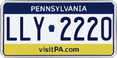 PA license plate LLY2220