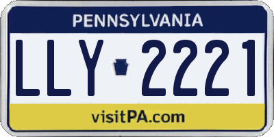 PA license plate LLY2221