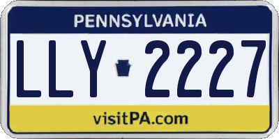 PA license plate LLY2227