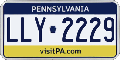 PA license plate LLY2229