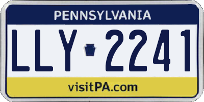 PA license plate LLY2241