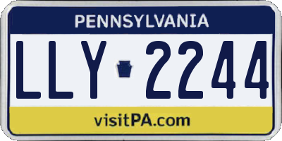 PA license plate LLY2244