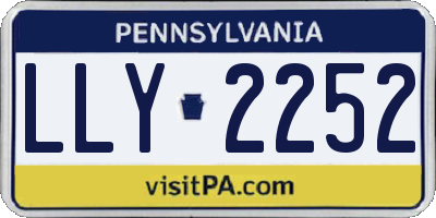 PA license plate LLY2252