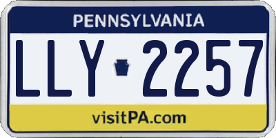 PA license plate LLY2257